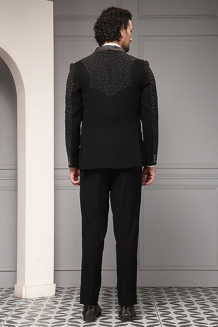 Black Premium Suiting Tuxedo Set by Soniya G Men at Pernia's Pop Up Shop