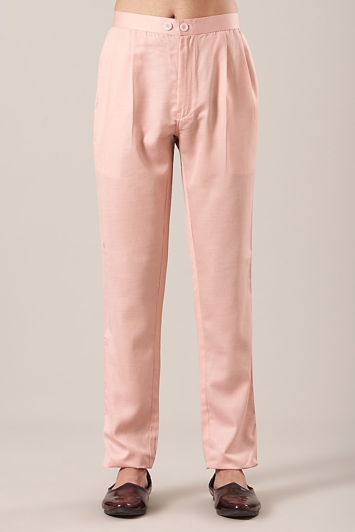 Baby Pink Lucknowi Kurta Set by Soniya G Men at Pernia's Pop Up Shop