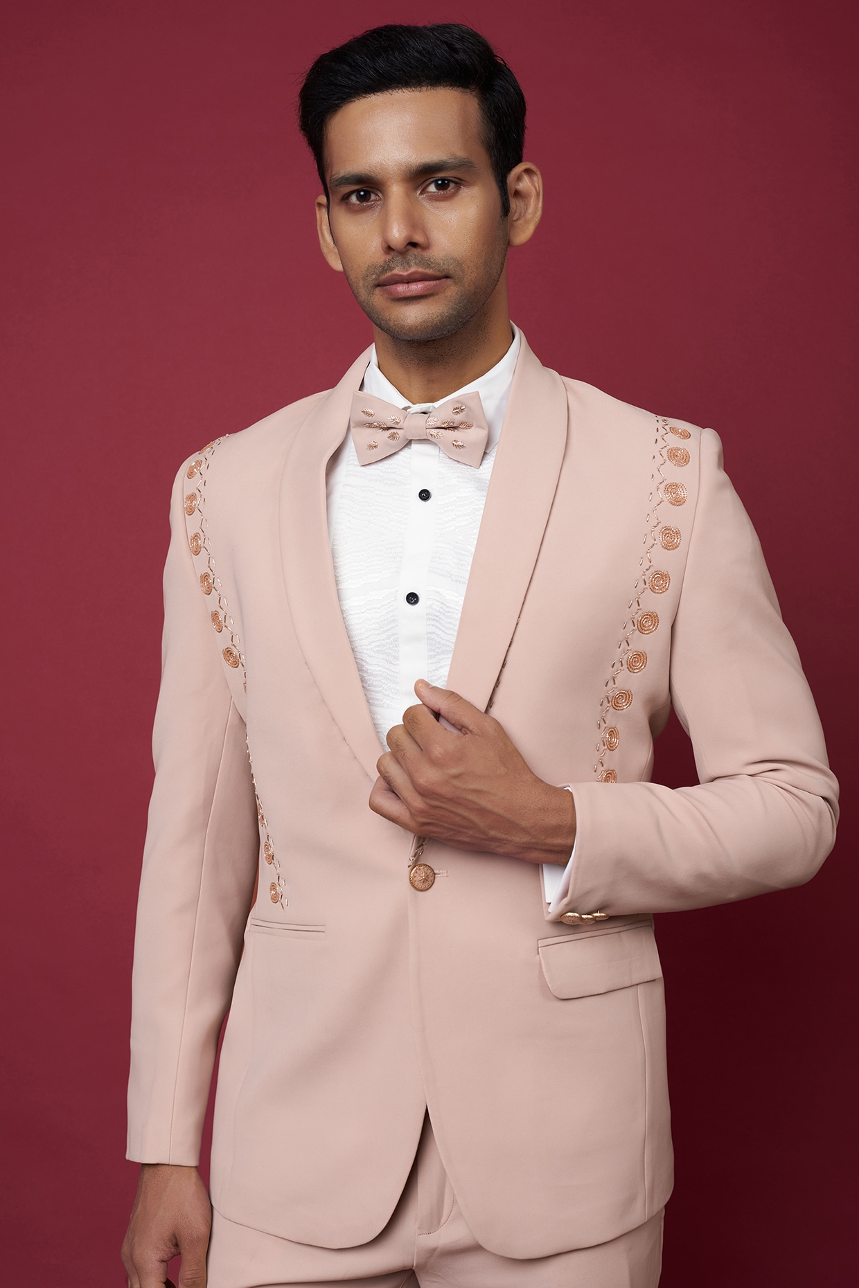 Blush pink clearance mens blazer