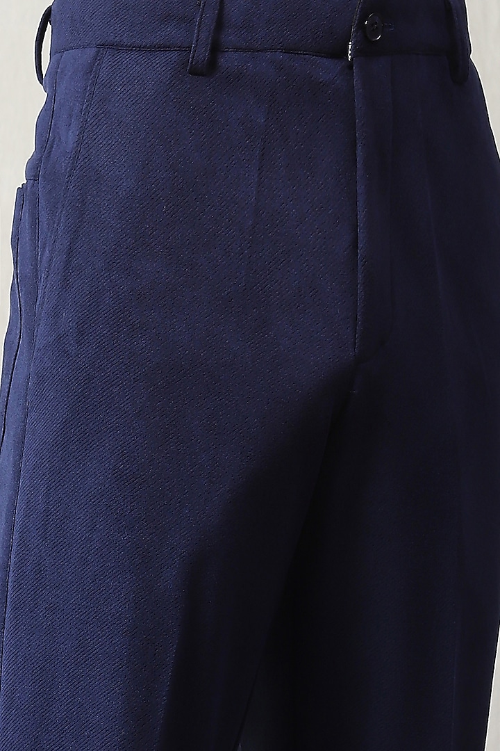 Violet Blue Corduroy Velvet Co-Ord Set by Soniya G Men at Pernia's Pop Up Shop