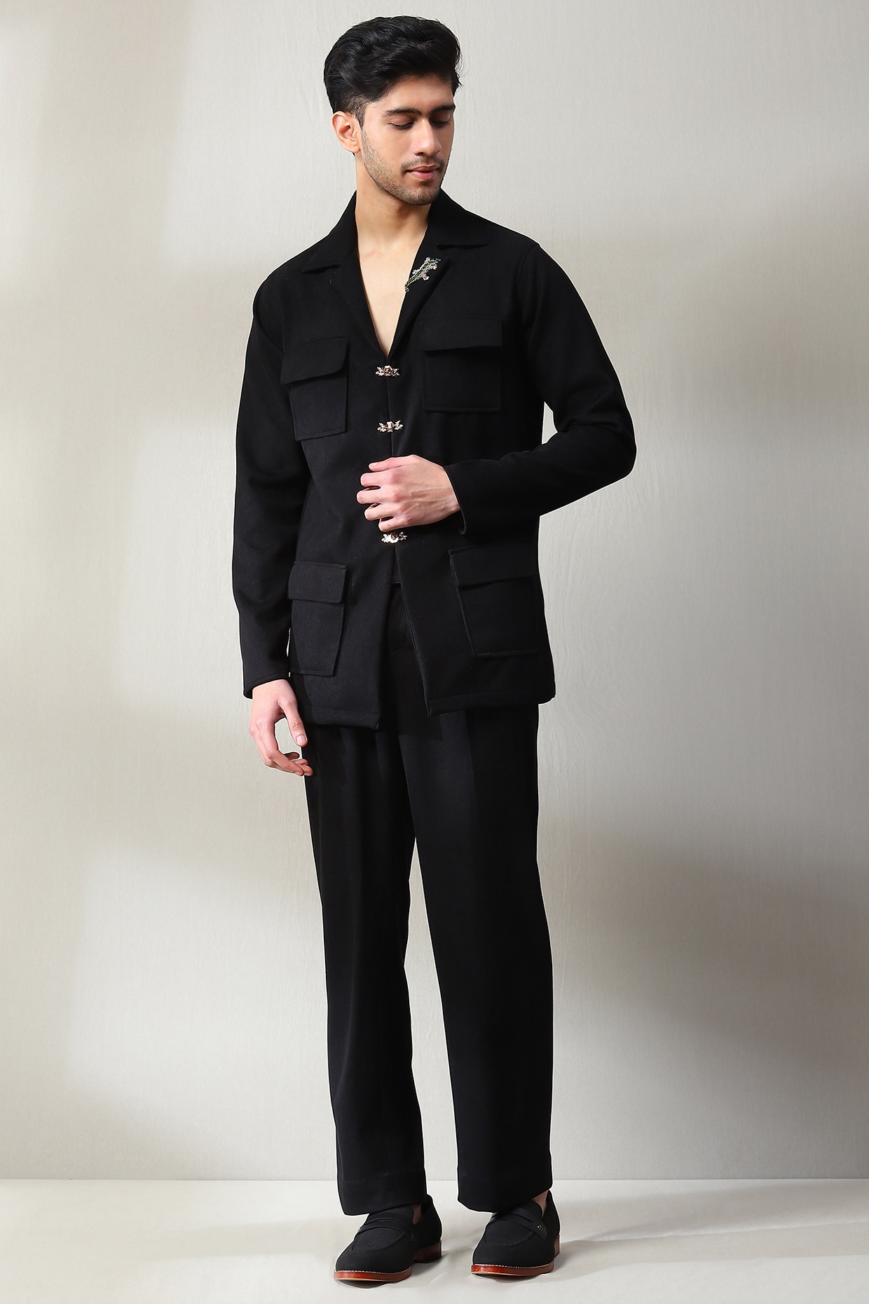 スーツ Vintage corduroy set up suit Black AO27 Deep Black Corduroy Suit - A.i. Perfect Fits