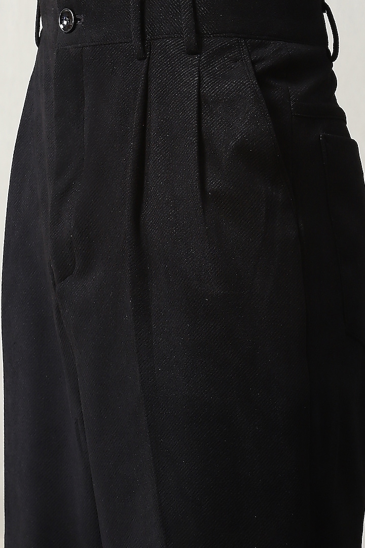 Black Corduroy Velvet Swarovski Embellished Co-Ord Set by Soniya G Men at Pernia's Pop Up Shop