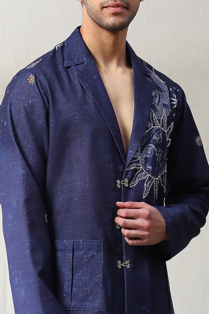 Violet Cotton Printed Co-Ord Set by Soniya G Men at Pernia's Pop Up Shop