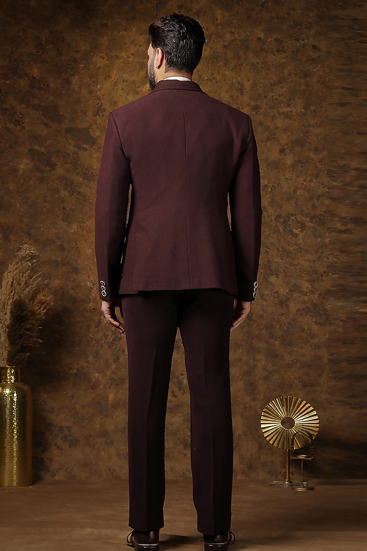 Wine Cotrise Jacket Set by Soniya G Men at Pernia's Pop Up Shop