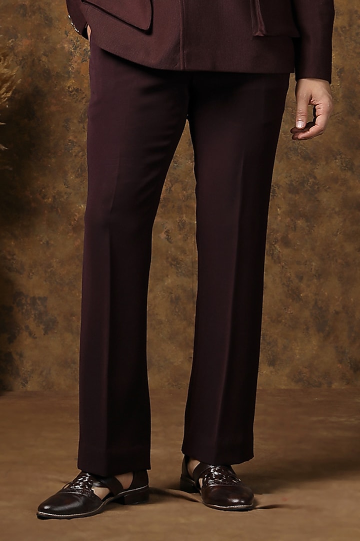 Wine Cotrise Jacket Set by Soniya G Men at Pernia's Pop Up Shop