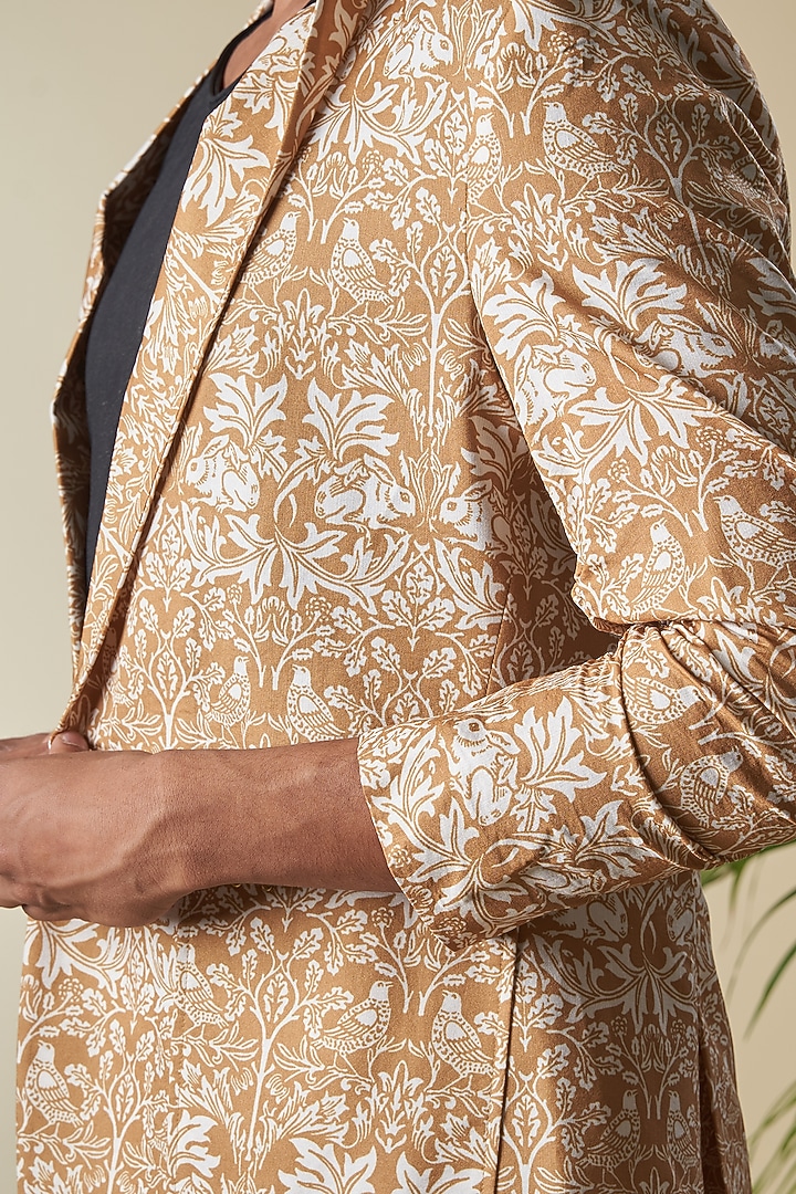 Brown Printed Pant Set by Soniya G Men at Pernia's Pop Up Shop