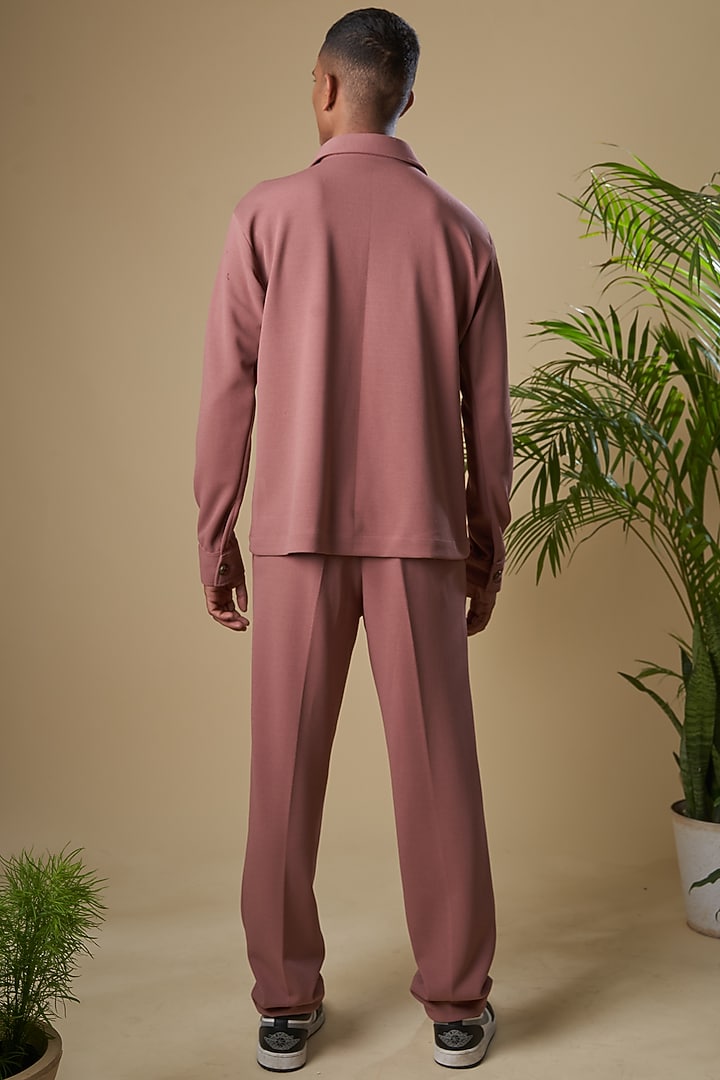Pastel Pink Cotton Lycra Pant Set by Soniya G Men at Pernia's Pop Up Shop