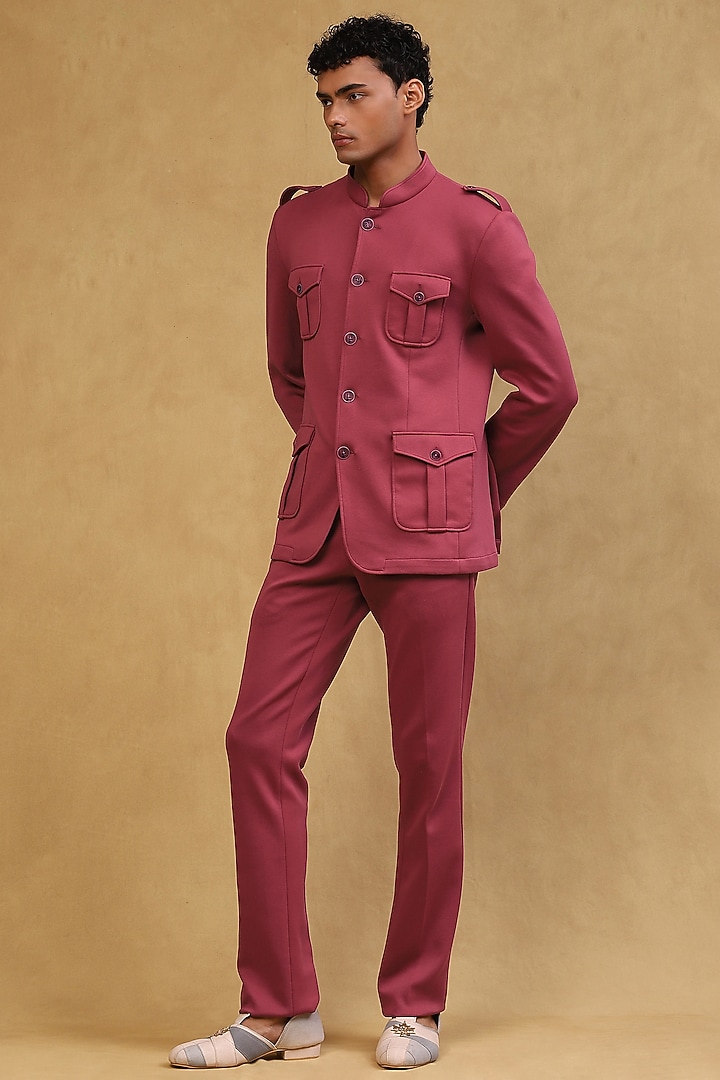 Rust Viscose Lycra Co-Ord Set by Soniya G Men at Pernia's Pop Up Shop