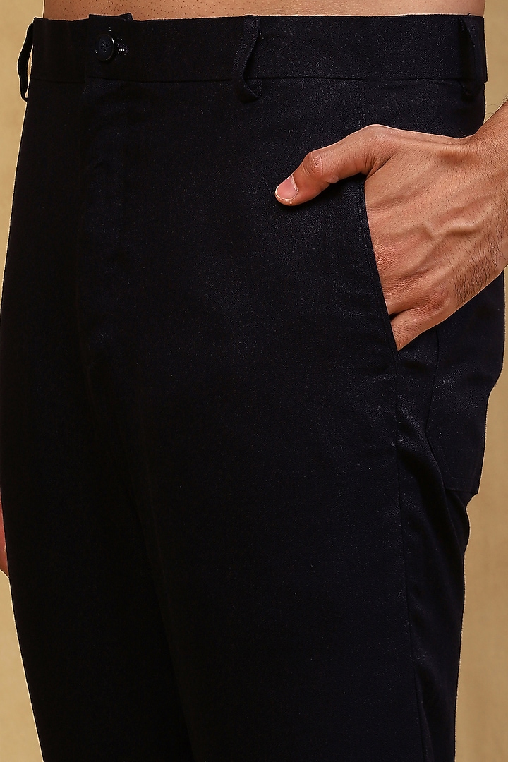 Navy Blue Crepe Co-Ord Set by Soniya G Men at Pernia's Pop Up Shop