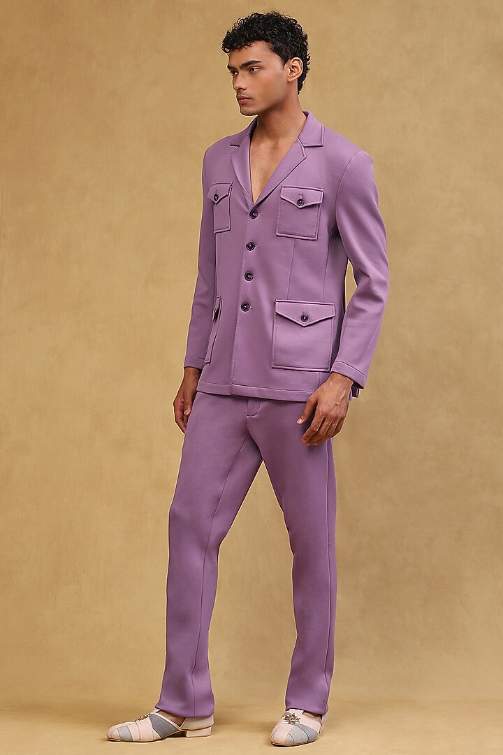 Lavender Viscose Lycra Co-Ord Set by Soniya G Men at Pernia's Pop Up Shop