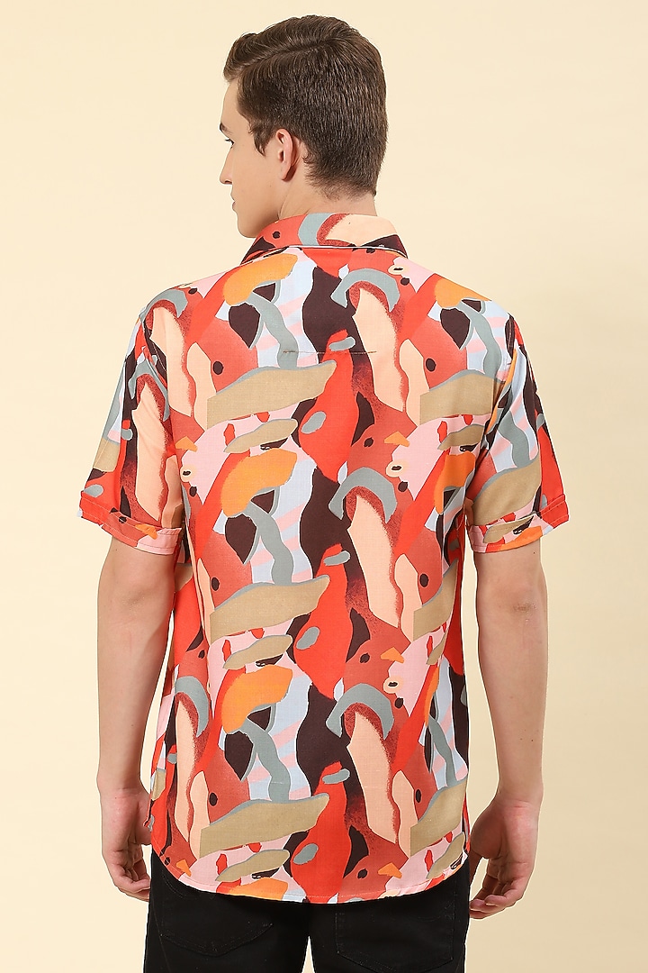 Multi-Colored Cotton Printed Party Wear Shirt by Soniya G Men at Pernia's Pop Up Shop