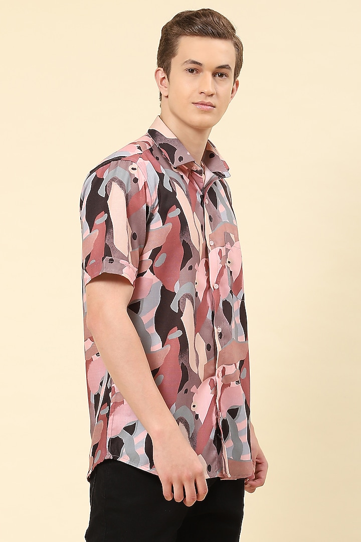 Multi-Colored Cotton Printed Party Wear Shirt by Soniya G Men at Pernia's Pop Up Shop
