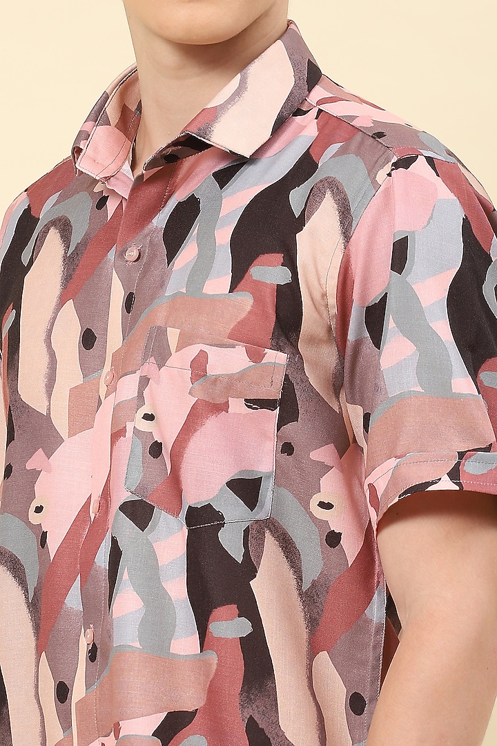 Multi-Colored Cotton Printed Party Wear Shirt by Soniya G Men at Pernia's Pop Up Shop