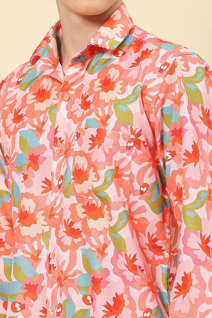 Multi-Colored Cotton Printed Party Wear Shirt by Soniya G Men at Pernia's Pop Up Shop