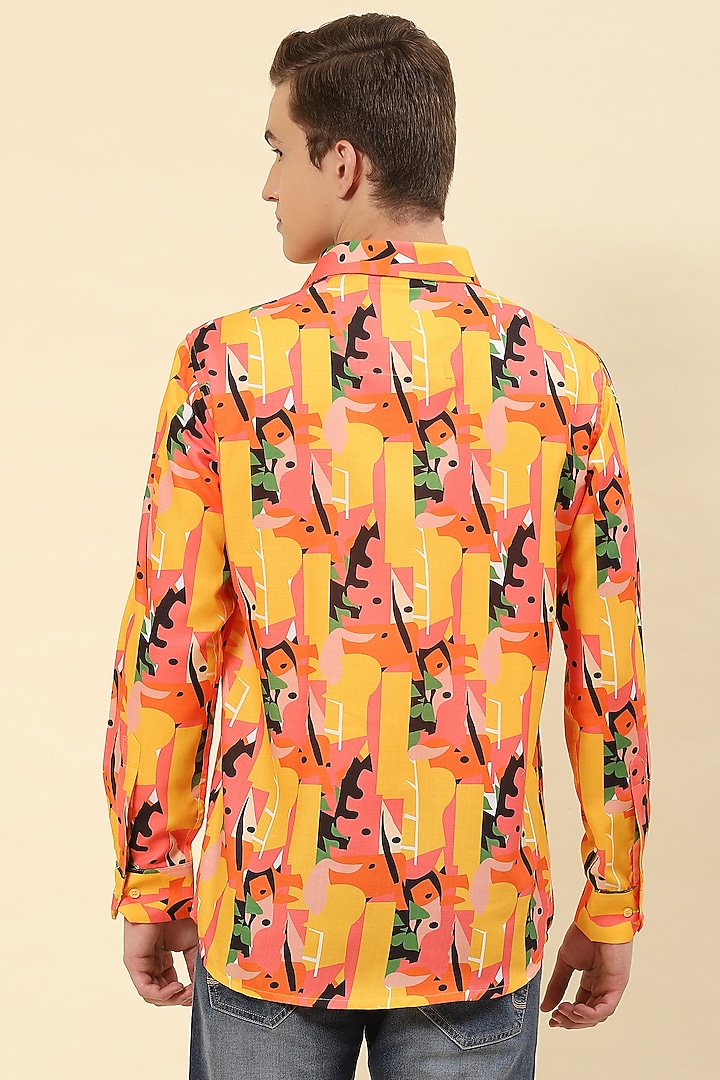 Multi-Colored Cotton Printed Party Wear Shirt by Soniya G Men at Pernia's Pop Up Shop