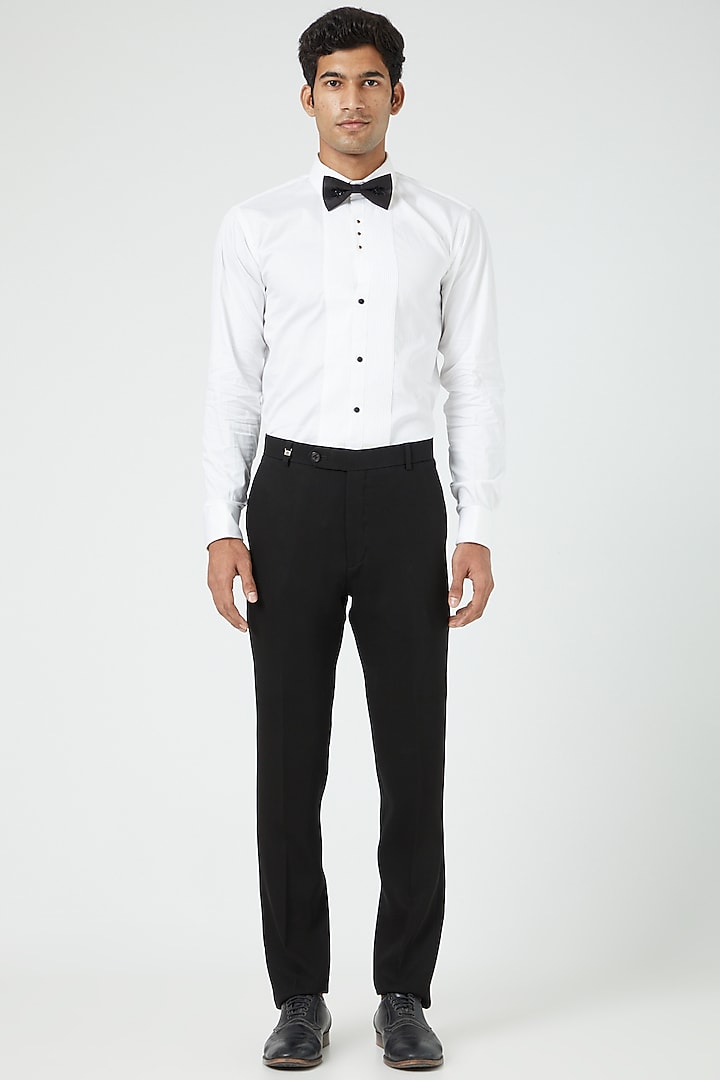 Black Suiting Tuxedo Set by Soniya G Men at Pernia's Pop Up Shop