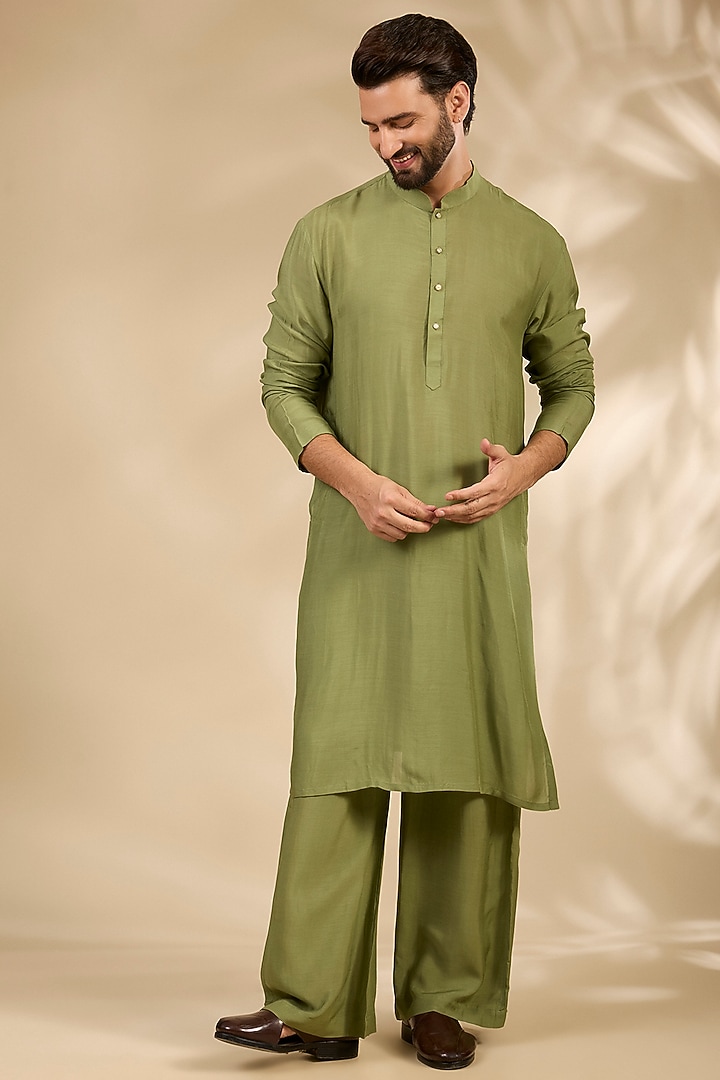 Multi-Colored Raw Silk Groom Sherwani Set by Soniya G Men at Pernia's Pop Up Shop