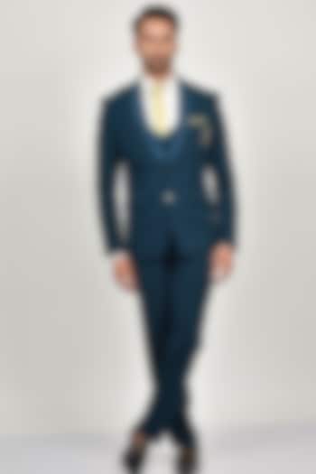 Firozi Terry Rayon Blazer Set by Soniya G Men at Pernia's Pop Up Shop