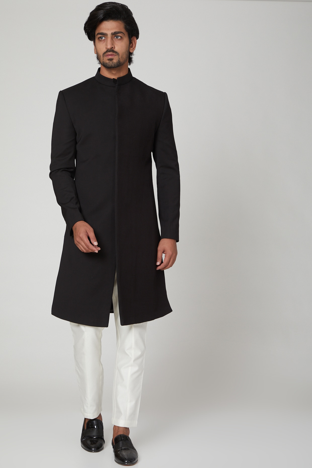 Sherwani black deals and white