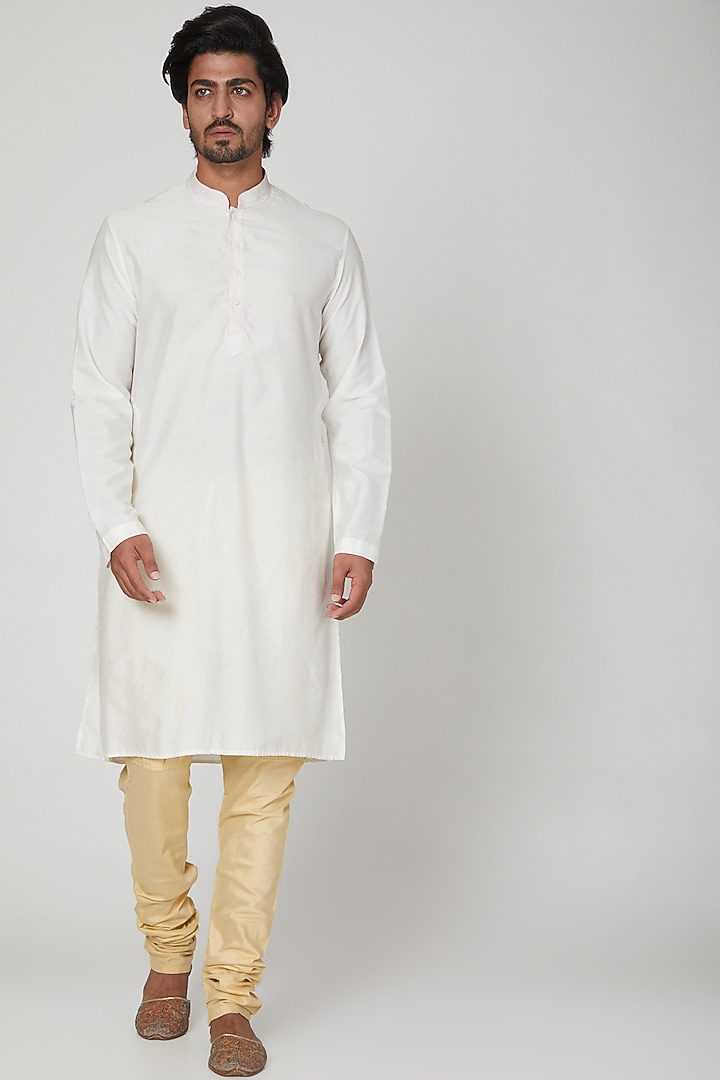 Beige Embroidered Groom Sherwani Set by Soniya G Men at Pernia's Pop Up Shop