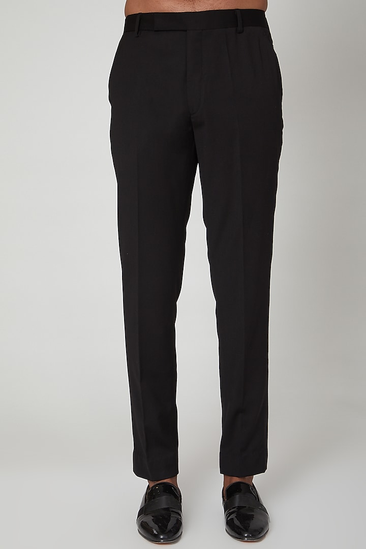 Black Tuxedo Set With Belt by Soniya G Men at Pernia's Pop Up Shop