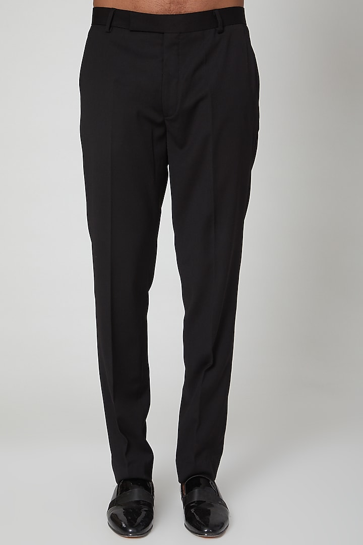 Black Embroidered Tuxedo Set by Soniya G Men at Pernia's Pop Up Shop