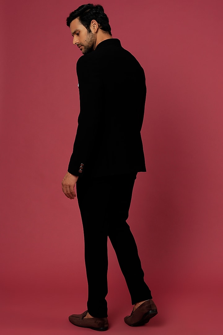 Zed Black Jodhpuri Bandgala Set by Soniya G Men at Pernia's Pop Up Shop