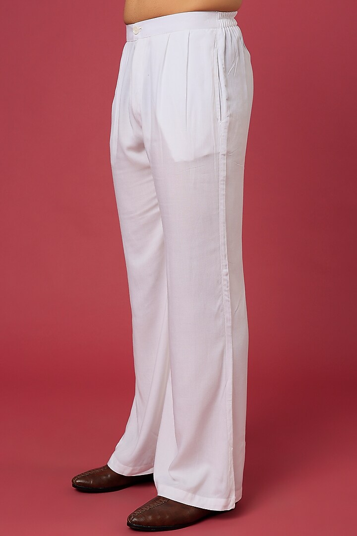 Blue & White Tie-Dyed Kurta Set by Soniya G Men at Pernia's Pop Up Shop