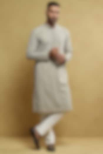 Sage Green Georgette Kurta Set by Soniya G Men at Pernia's Pop Up Shop