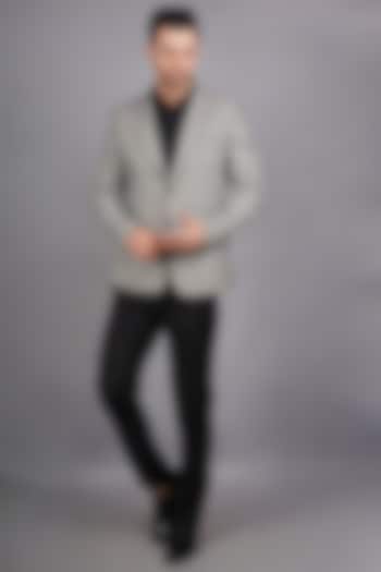 Black & White Tweed Blazer by Soniya G Men at Pernia's Pop Up Shop