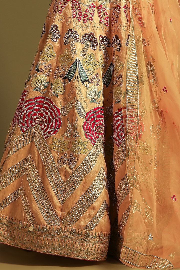 Butter Yellow Silk Embroidered & Printed Lehenga Set For Girls by Soniya G KIDS at Pernia's Pop Up Shop