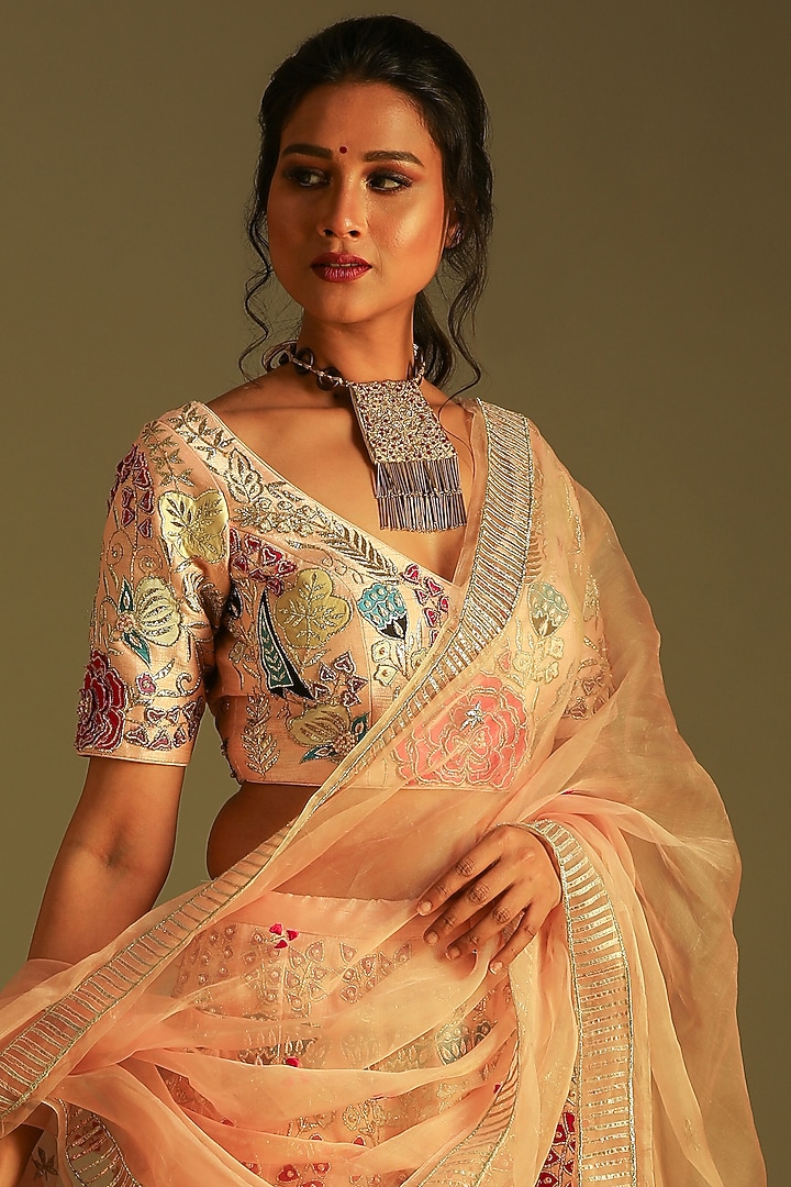 Butter Yellow Silk Embroidered & Printed Lehenga Set For Girls by Soniya G KIDS at Pernia's Pop Up Shop