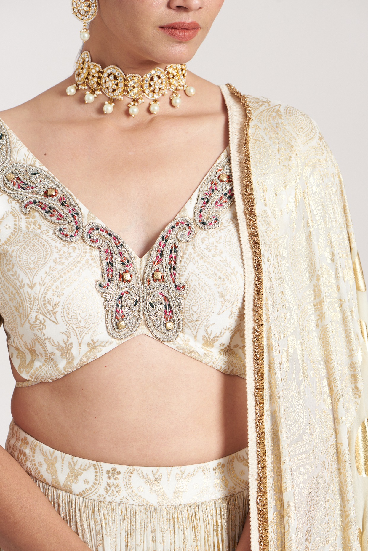 Buy Absolute Golden Imitation Regular Wear Necklace For Women | Lehenga- Saree