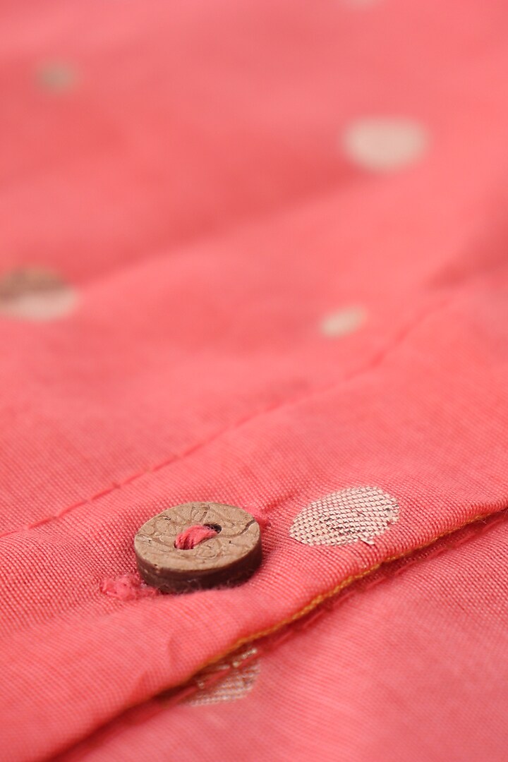 Reddish-Orange Embroidered Shirt For Boys by SnuggleMe at Pernia's Pop Up Shop