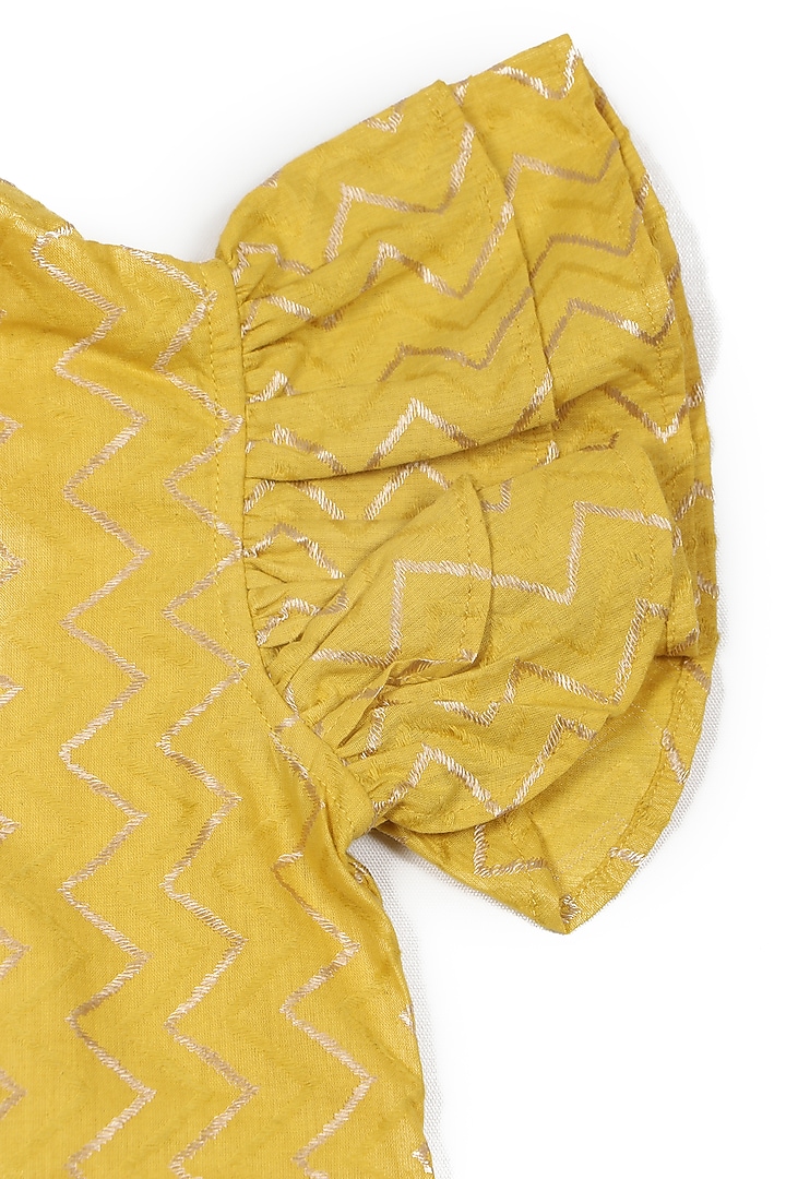 Yellow Cotton Playsuit For Girls by SnuggleMe at Pernia's Pop Up Shop