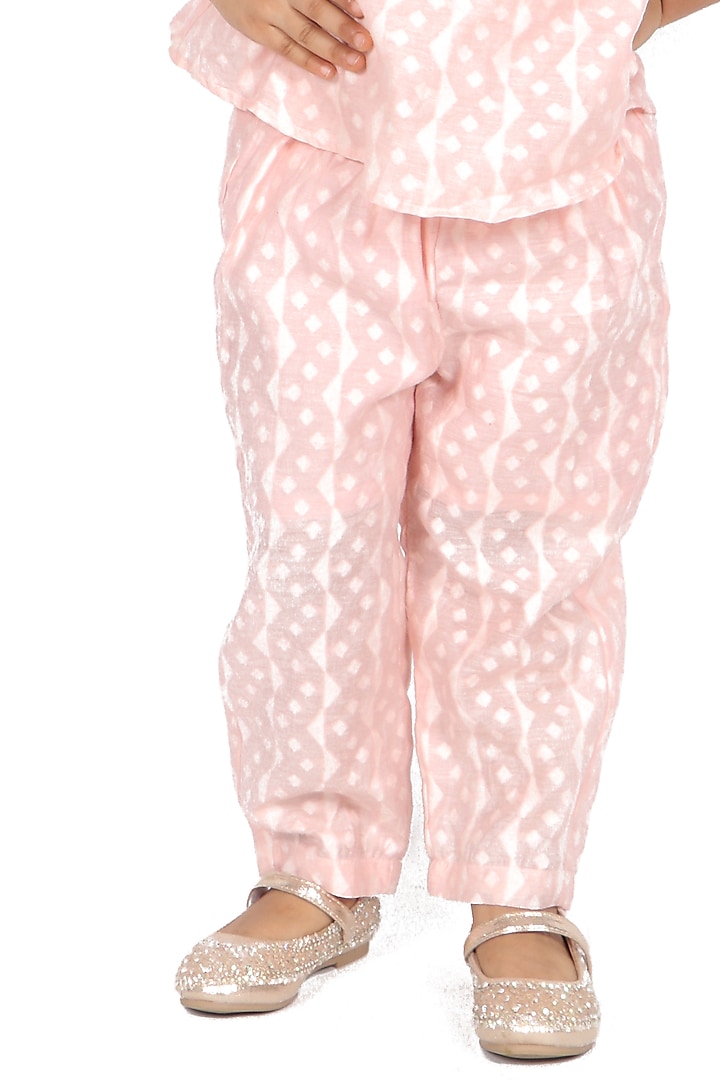 Baby Pink Cotton Jumpsuit For Girls by SnuggleMe at Pernia's Pop Up Shop
