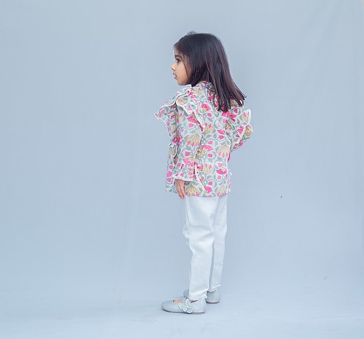 Multi-Colored Printed Top For Girls by SnuggleMe at Pernia's Pop Up Shop