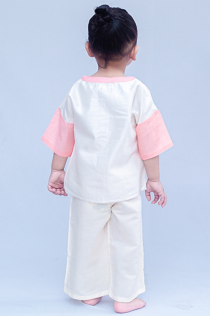 Off-White Cotton Shirt For Boys by SnuggleMe at Pernia's Pop Up Shop