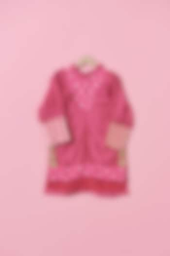 Pink Modal Silk Dress For Girls by SnuggleMe at Pernia's Pop Up Shop