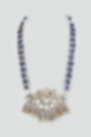 Blue Embellished Necklace by Shringaaar