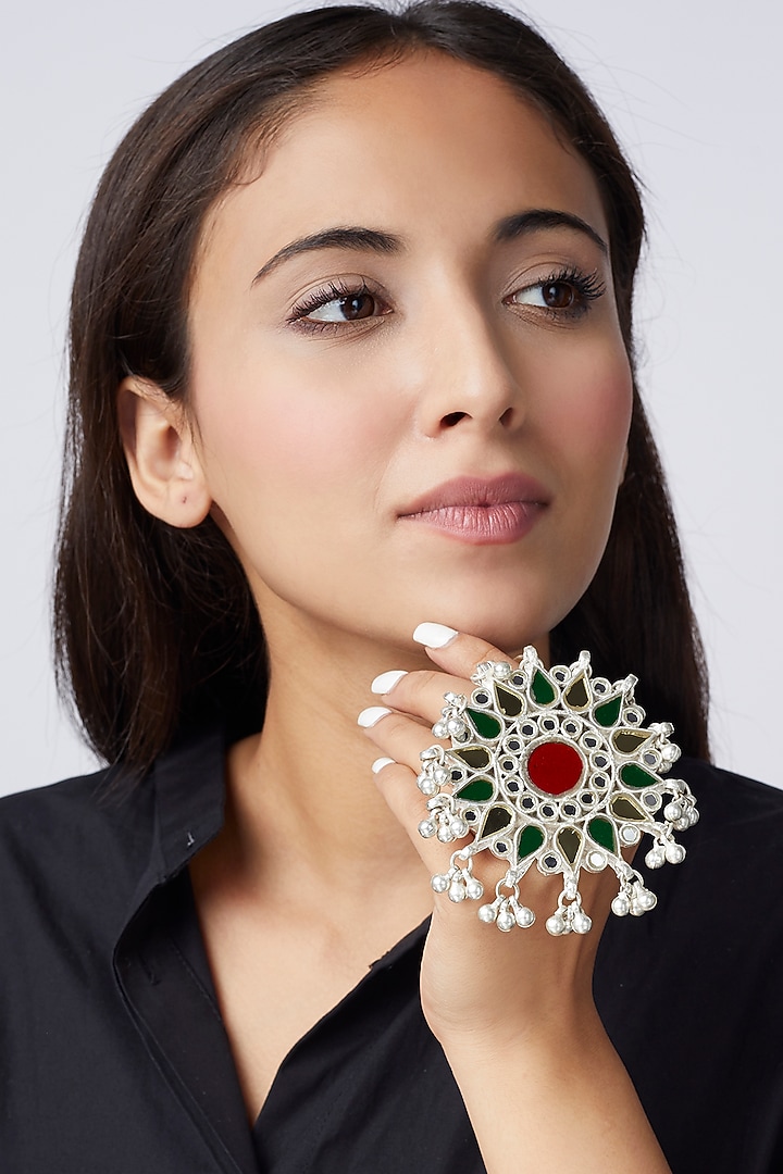 White Finish Ring In Alloy by Shringaaar at Pernia's Pop Up Shop