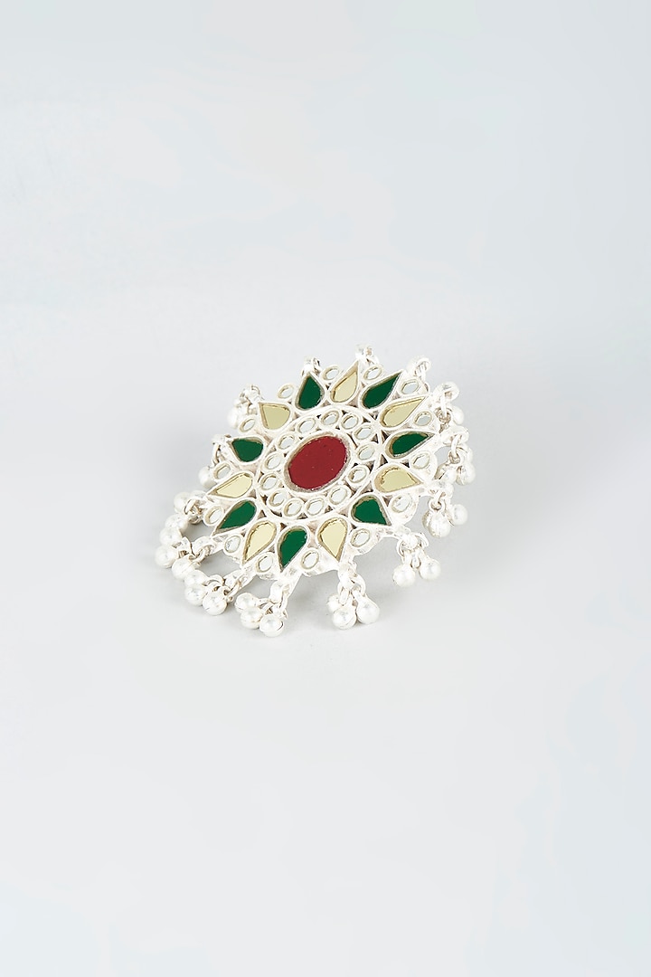White Finish Ring In Alloy by Shringaaar at Pernia's Pop Up Shop
