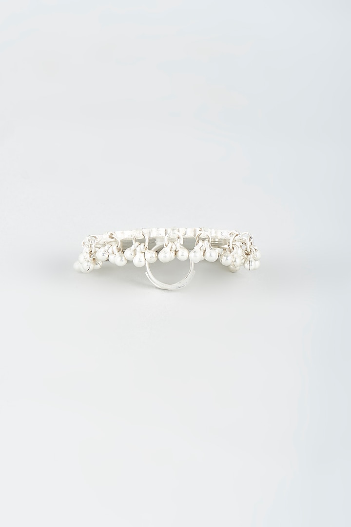 White Finish Ring In Alloy by Shringaaar at Pernia's Pop Up Shop