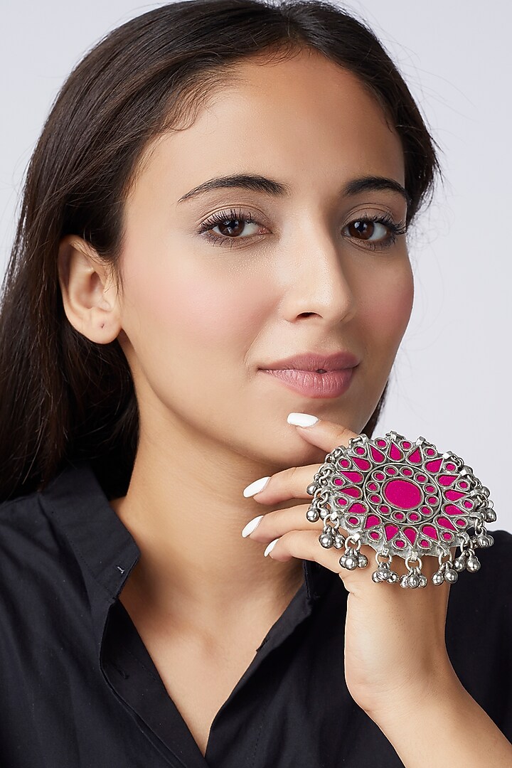 White Finish Alloy Ring by Shringaaar at Pernia's Pop Up Shop