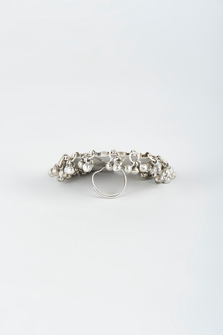 White Finish Alloy Ring by Shringaaar at Pernia's Pop Up Shop