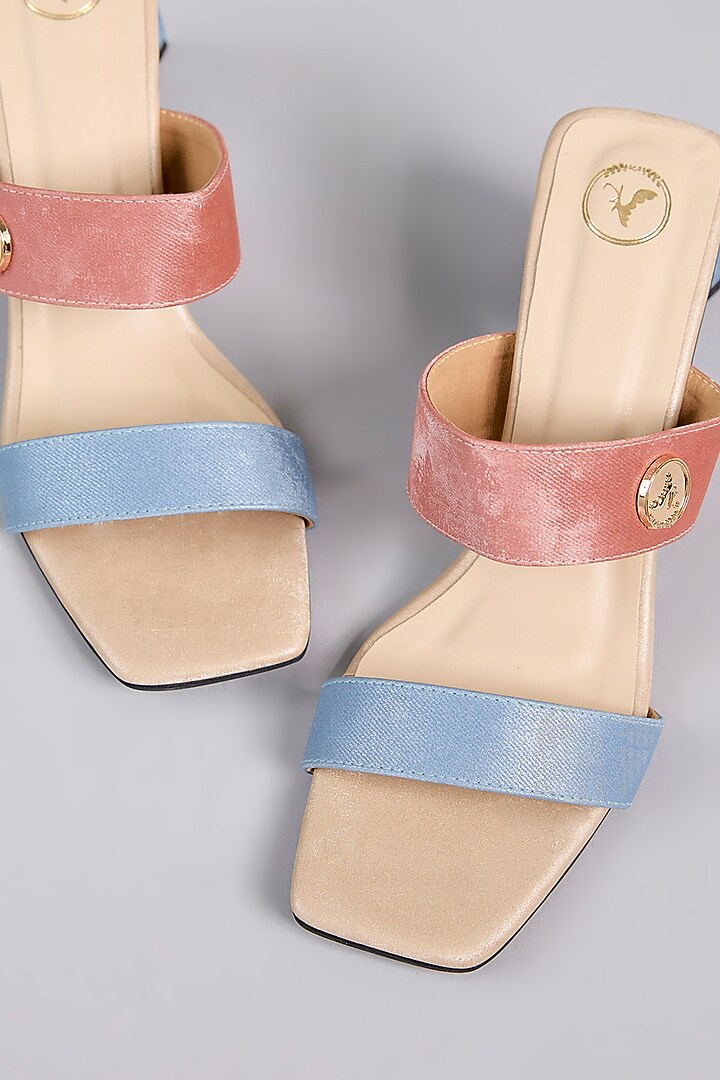 Pink & Blue Vegan Leather Unicorn Heels by Sana K Luxurious Footwear at Pernia's Pop Up Shop