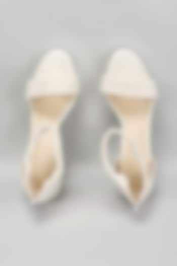 White Vegan Block Heels by Sana K Luxurious Footwear at Pernia's Pop Up Shop