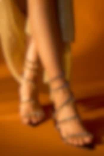 Brown Synthetic Leather & PU Leather Spring Wedges by Sana K Luxurious Footwear at Pernia's Pop Up Shop