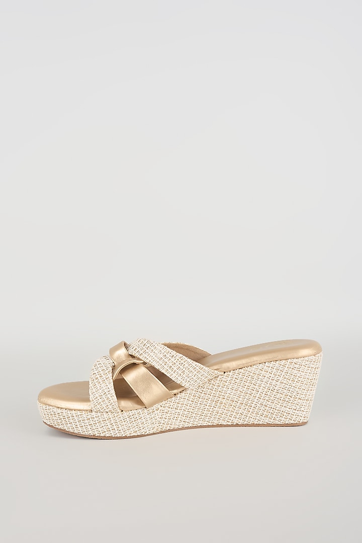 Beige Faux Leather Heels by Sana K Luxurious Footwear at Pernia's Pop Up Shop