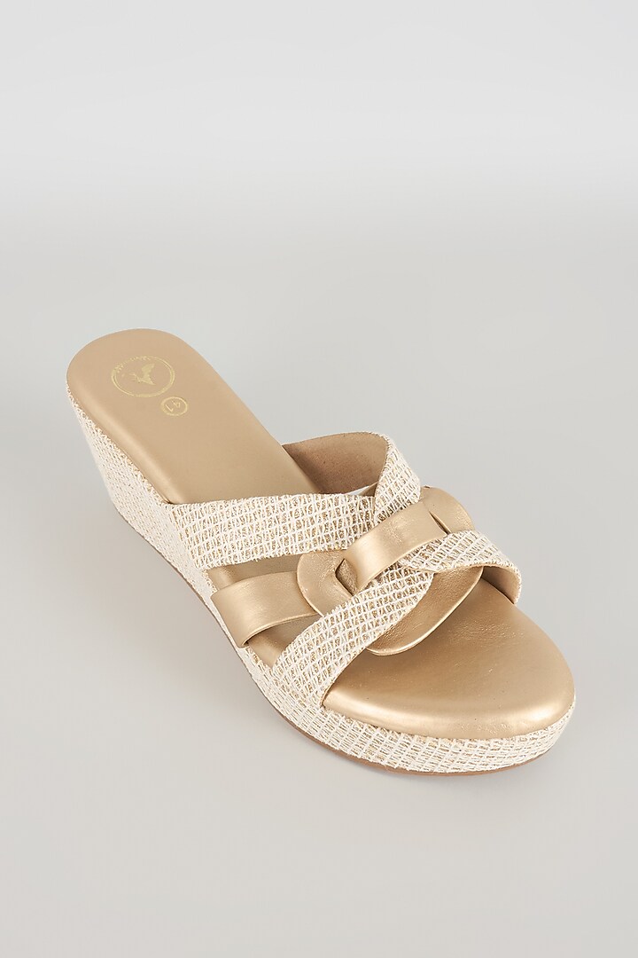 Beige Faux Leather Heels by Sana K Luxurious Footwear at Pernia's Pop Up Shop